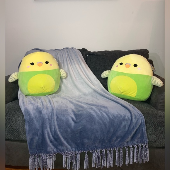 Squishmallows 16 Inch Nellie Green and Yellow Parakeet Squishmallows Bird - Picture 5 of 17